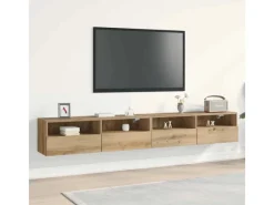 vidaXL Wand-TV-Schrank 2 Stk Artisan-Eiche 100x30x30cm Holzwerkstoff 862191