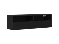 Online vidaXL Wand-TV-Schrank 2 Stk Schwarz Eichen-Optik 100x30x30cm 862193 Eiche Schwarz