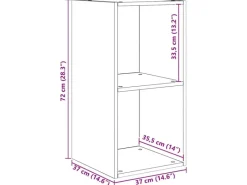 vidaXL Wand-TV-Schrank 4 Stk Schwarz Eichen-Optik 37 x 37 x 72 cm 3393532