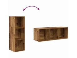 Discount vidaXL Wand-TV-Schrank 4 Stk 37 x 37 x 107,5 cm Holzwerkstoff 3393534 Altholz