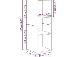 Discount vidaXL Wand-TV-Schrank 4 Stk 37 x 37 x 107,5 cm Holzwerkstoff 3393534 Altholz