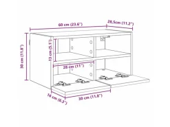 Outlet vidaXL Wand-TV-Schrank Altholz 60 x 30 x 30 cm Holzwerkstoff 882922