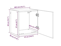 vidaXL Wand-TV-Schrank Artisan-Eiche 40,5x30x40cm Holzwerkstoff 882935