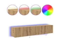 vidaXL Wand-TV-Schrank Eiche Handwerklich 80 x 35 x 31 cm Holzwerkstoff 863107