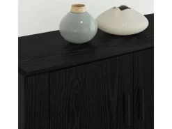 vidaXL Wand-TV-Schrank Set Wandmontiert 3-Tlg Schwarz Eichen-Optik 3415599