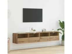 New vidaXL Wand-TV-Schränke 2 Stk Artisan-Eiche 80 x 30 x 30 cm Holzwerkstoff 882931 Artisan Eiche