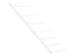 vidaXL Wand-Weinregal für 7 Flaschen Weiß Metall