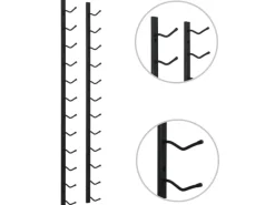 Sale vidaXL Wand-Weinregal für 12 Flaschen Schwarz Eisen