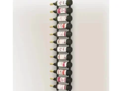 Sale vidaXL Wand-Weinregal für 12 Flaschen Schwarz Eisen