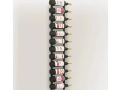 Sale vidaXL Wand-Weinregal für 12 Flaschen Schwarz Eisen