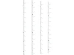 vidaXL Wand-Weinregal für 12 Flaschen 2 Stk. Weiß Eisen