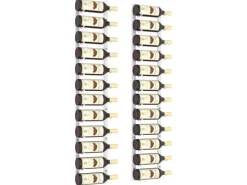 vidaXL Wand-Weinregal für 12 Flaschen 2 Stk. Weiß Eisen