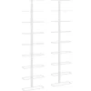 New vidaXL Wand-Weinregal für 9 Flaschen 2 Stk. Weiß Eisen