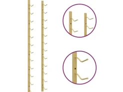 vidaXL Wand-Weinregal für 12 Flaschen Golden Eisen