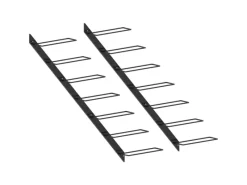 vidaXL Wand-Weinregale für 14 Flaschen 2 Stk. Schwarz Metall