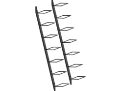 vidaXL Wand-Weinregale für 14 Flaschen 2 Stk. Schwarz Metall