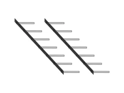 vidaXL Wand-Weinregale für 14 Flaschen 2 Stk. Schwarz Metall