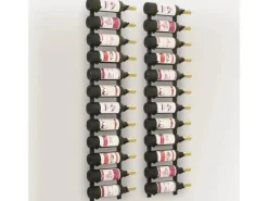vidaXL Wand-Weinregale für 12 Flaschen 2 Stk. Schwarz Eisen