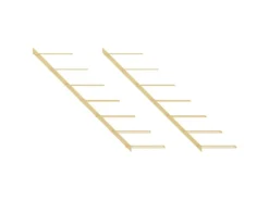 Outlet vidaXL Wand-Weinregale für 7 Flaschen 2 Stk. Golden Metall