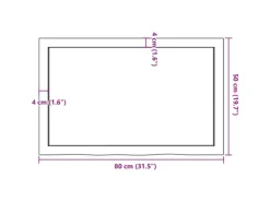 vidaXL Waschtischplatte Dunkelgrau 80x50x6 cm Massivholz Behandelt
