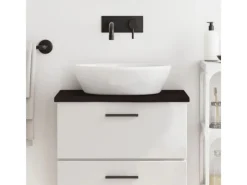 vidaXL Waschtischplatte Dunkelgrau 60x40x2 cm Massivholz Behandelt