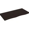 vidaXL Waschtischplatte Dunkelgrau 100x50x4 cm Massivholz Behandelt