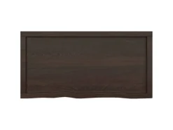 vidaXL Waschtischplatte Dunkelgrau 100x50x4 cm Massivholz Behandelt