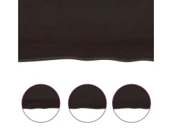 vidaXL Waschtischplatte Dunkelgrau 100x40x4 cm Massivholz Behandelt