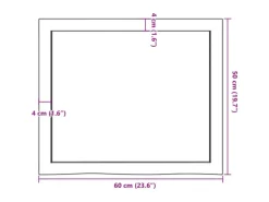 Hot vidaXL Waschtischplatte Dunkelgrau 60x50x4 cm Massivholz Behandelt