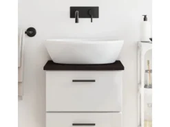 Discount vidaXL Waschtischplatte Dunkelgrau 40x30x2 cm Massivholz Behandelt
