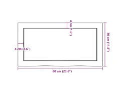 vidaXL Waschtischplatte Hellbraun 60x30x4 cm Massivholz Behandelt
