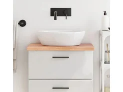 vidaXL Waschtischplatte Hellbraun 60x30x4 cm Massivholz Behandelt