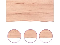 vidaXL Waschtischplatte Hellbraun 120x50x4 cm Massivholz Behandelt