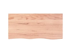 vidaXL Waschtischplatte Hellbraun 100x50x2 cm Massivholz Behandelt