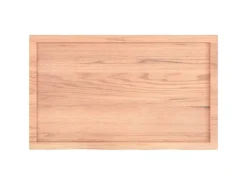 Best vidaXL Waschtischplatte Hellbraun 100x60x4 cm Massivholz Behandelt