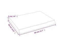 New vidaXL Waschtischplatte Hellbraun 40x30x4 cm Massivholz Behandelt
