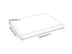 Sale vidaXL Waschtischplatte Hellbraun 40x30x2 cm Massivholz Behandelt