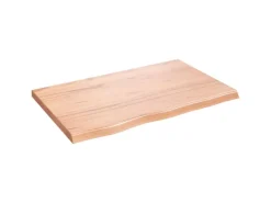 vidaXL Waschtischplatte Hellbraun 80x50x4 cm Massivholz Behandelt