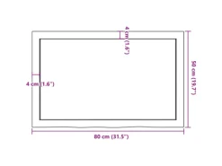 vidaXL Waschtischplatte Hellbraun 80x50x4 cm Massivholz Behandelt
