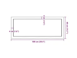vidaXL Waschtischplatte 100x40x6 cm Massivholz Unbehandelt