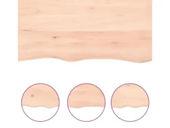 vidaXL Waschtischplatte 100x40x2 cm Massivholz Unbehandelt