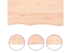 vidaXL Waschtischplatte 100x50x4 cm Massivholz Unbehandelt