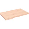 Outlet vidaXL Waschtischplatte 80x50x4 cm Massivholz Unbehandelt