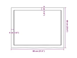 Outlet vidaXL Waschtischplatte 80x60x4 cm Massivholz Unbehandelt