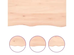 vidaXL Waschtischplatte 100x60x6 cm Massivholz Unbehandelt