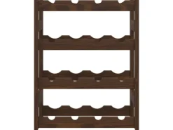 Discount vidaXL Weinregal für 16 Flaschen Braun Massivholz Kiefer