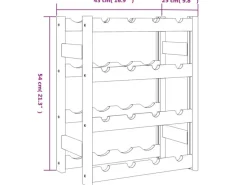 Discount vidaXL Weinregal für 16 Flaschen Braun Massivholz Kiefer
