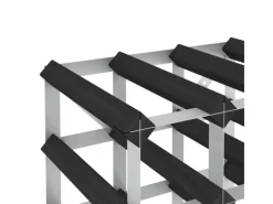 vidaXL Weinregal für 120 Flaschen Schwarz Massivholz Kiefer