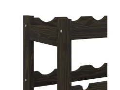Best vidaXL Weinregal für 12 Flaschen Schwarz Massivholz Kiefer 43 x 25 x 38 cm