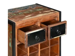 New vidaXL Weinregal für 16 Flaschen aus Massivem Altholz